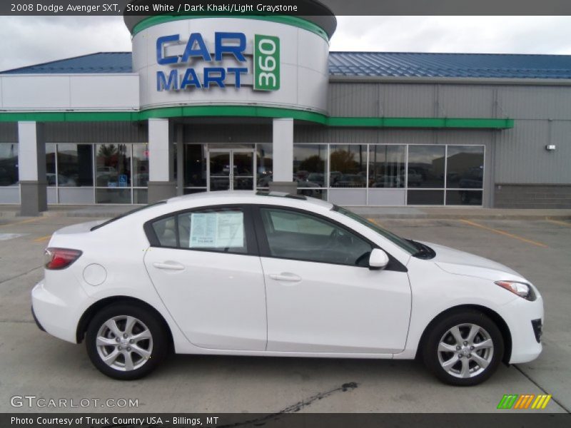 Stone White / Dark Khaki/Light Graystone 2008 Dodge Avenger SXT