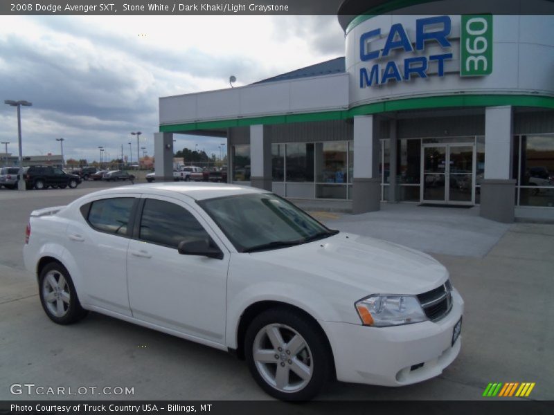 Stone White / Dark Khaki/Light Graystone 2008 Dodge Avenger SXT