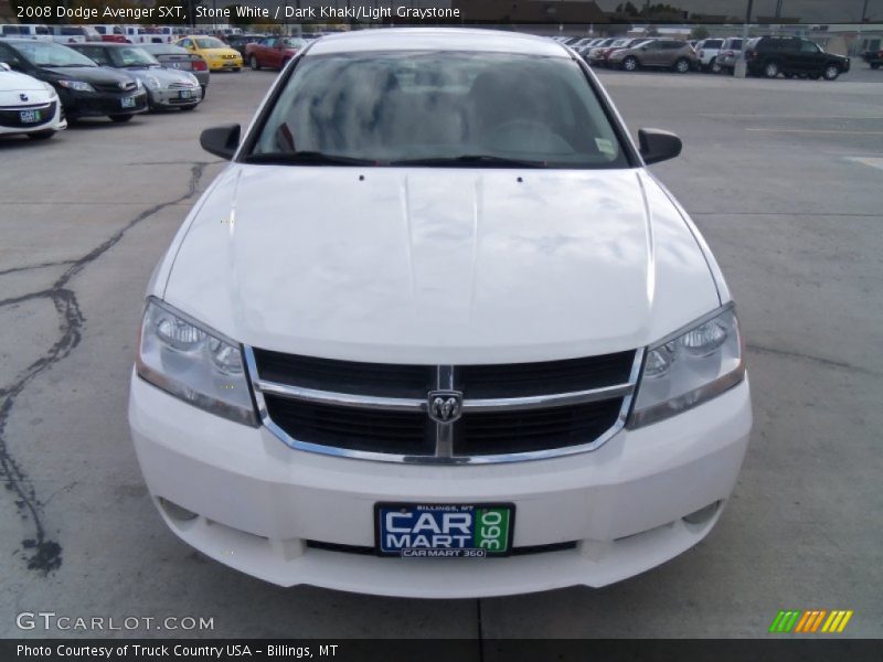 Stone White / Dark Khaki/Light Graystone 2008 Dodge Avenger SXT