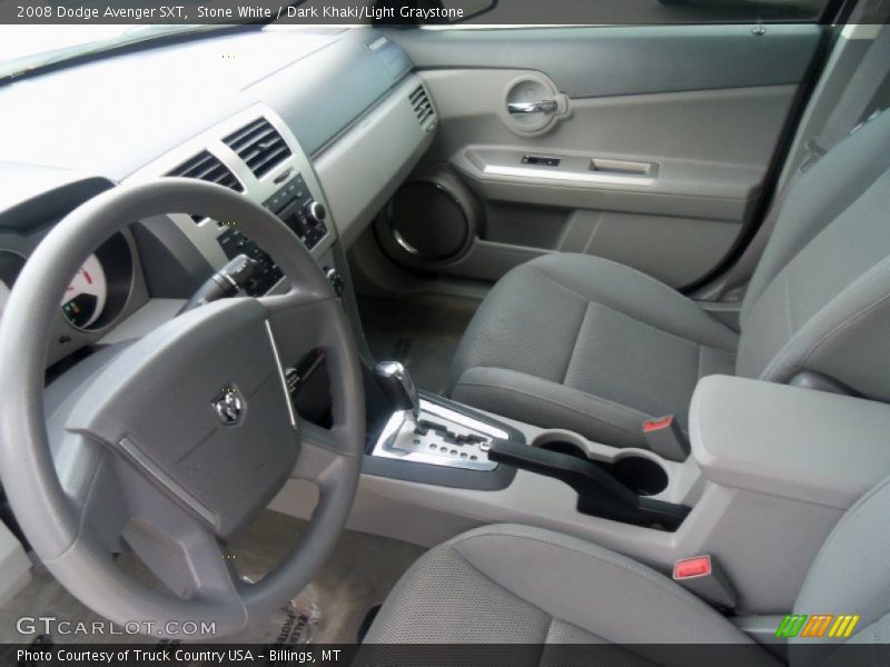 Stone White / Dark Khaki/Light Graystone 2008 Dodge Avenger SXT