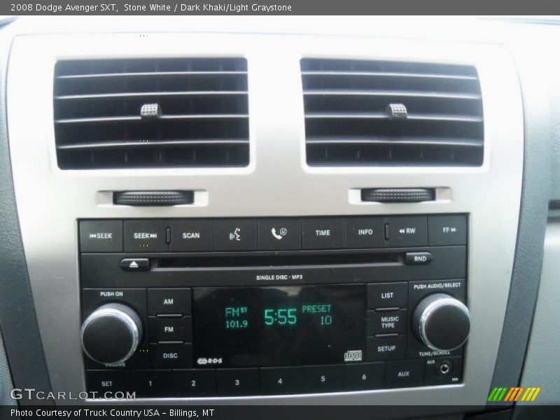 Stone White / Dark Khaki/Light Graystone 2008 Dodge Avenger SXT