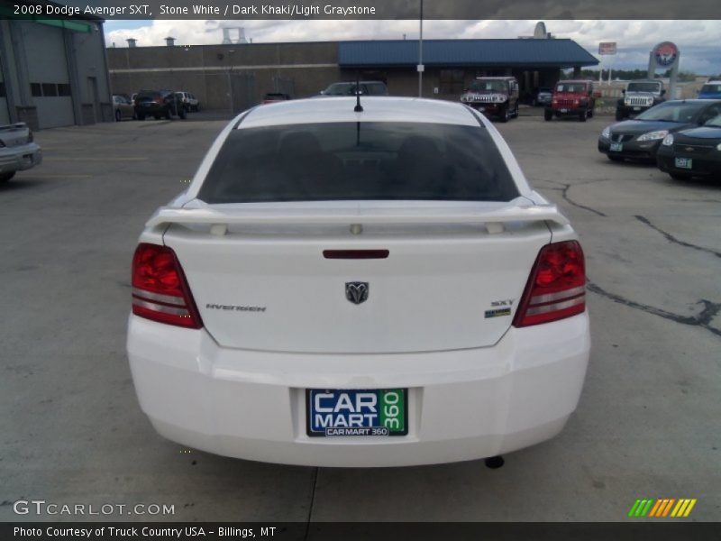 Stone White / Dark Khaki/Light Graystone 2008 Dodge Avenger SXT