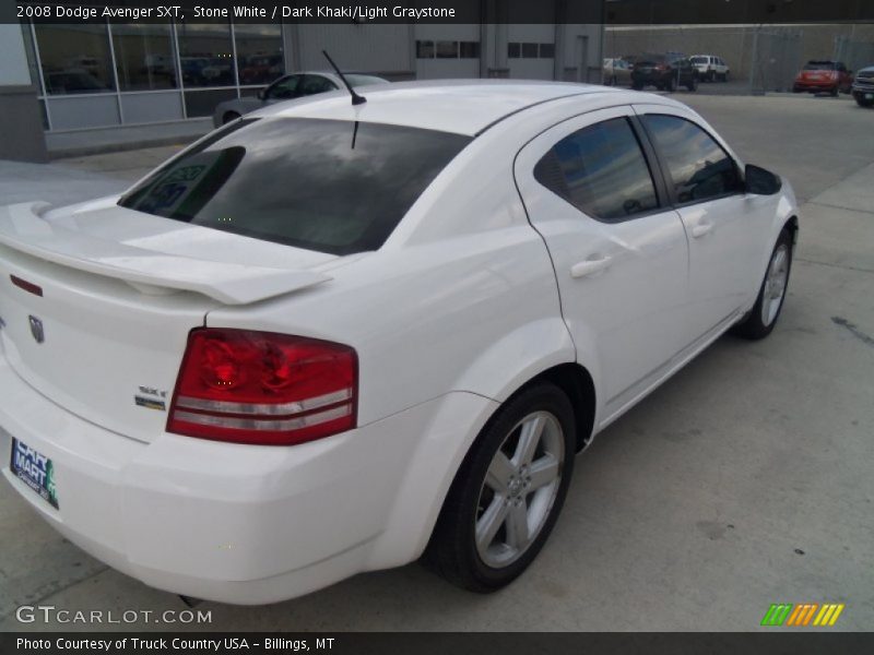 Stone White / Dark Khaki/Light Graystone 2008 Dodge Avenger SXT