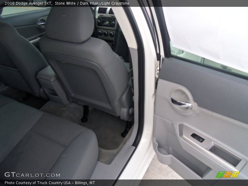 Stone White / Dark Khaki/Light Graystone 2008 Dodge Avenger SXT