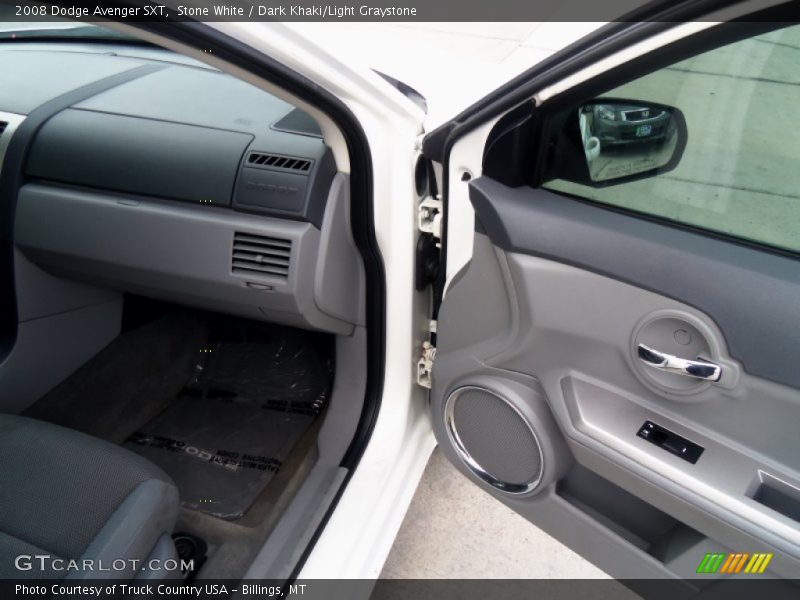 Stone White / Dark Khaki/Light Graystone 2008 Dodge Avenger SXT