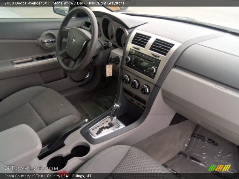 Stone White / Dark Khaki/Light Graystone 2008 Dodge Avenger SXT