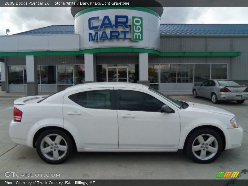 Stone White / Dark Khaki/Light Graystone 2008 Dodge Avenger SXT
