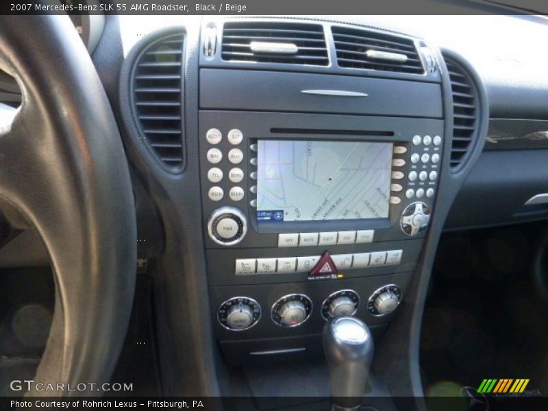 Black / Beige 2007 Mercedes-Benz SLK 55 AMG Roadster
