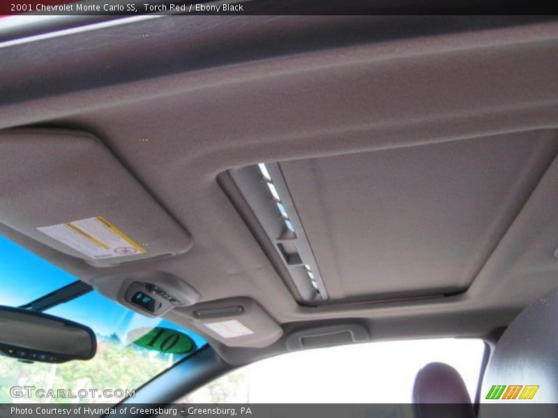 Sunroof of 2001 Monte Carlo SS