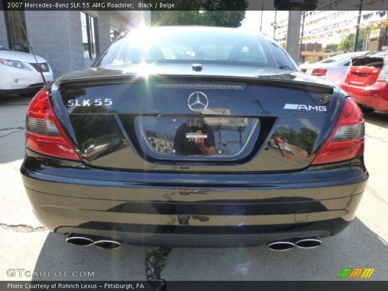 Black / Beige 2007 Mercedes-Benz SLK 55 AMG Roadster