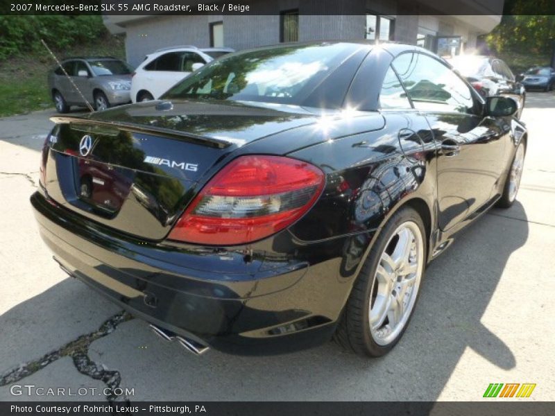 Black / Beige 2007 Mercedes-Benz SLK 55 AMG Roadster