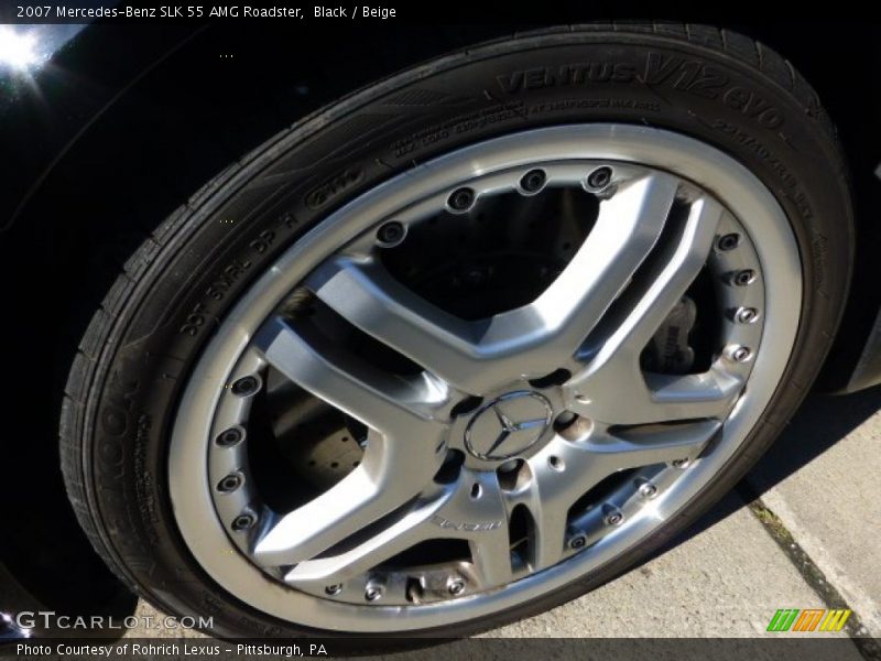 Black / Beige 2007 Mercedes-Benz SLK 55 AMG Roadster