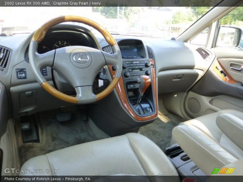 Graphite Gray Pearl / Ivory 2002 Lexus RX 300 AWD