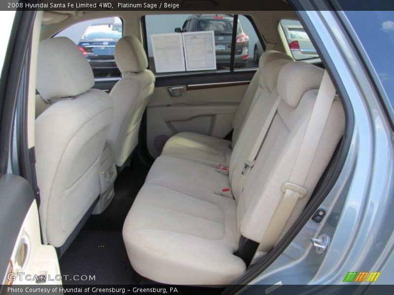 Platinum Sage / Beige 2008 Hyundai Santa Fe Limited 4WD