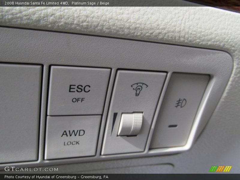 Platinum Sage / Beige 2008 Hyundai Santa Fe Limited 4WD