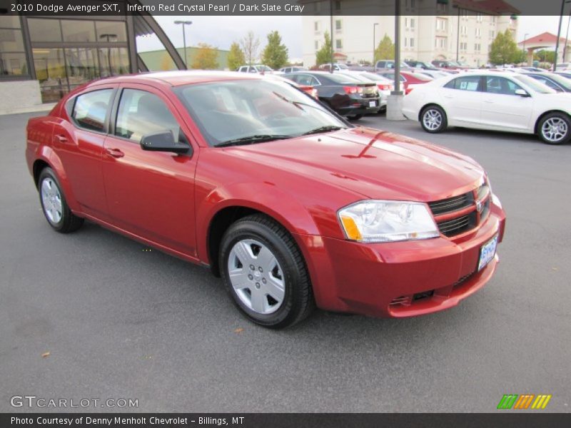 Inferno Red Crystal Pearl / Dark Slate Gray 2010 Dodge Avenger SXT