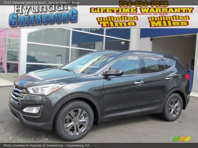 Juniper Green / Beige 2013 Hyundai Santa Fe Sport