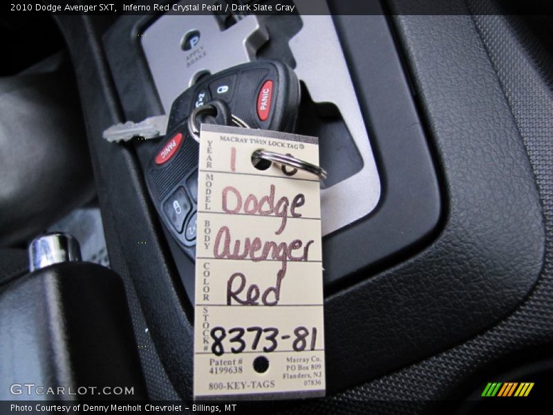 Inferno Red Crystal Pearl / Dark Slate Gray 2010 Dodge Avenger SXT