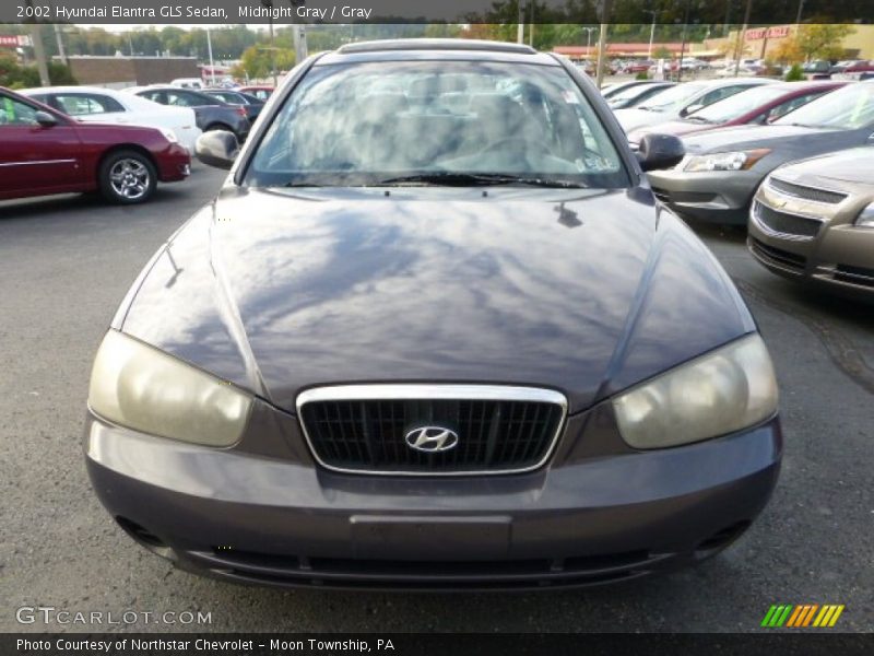 Midnight Gray / Gray 2002 Hyundai Elantra GLS Sedan