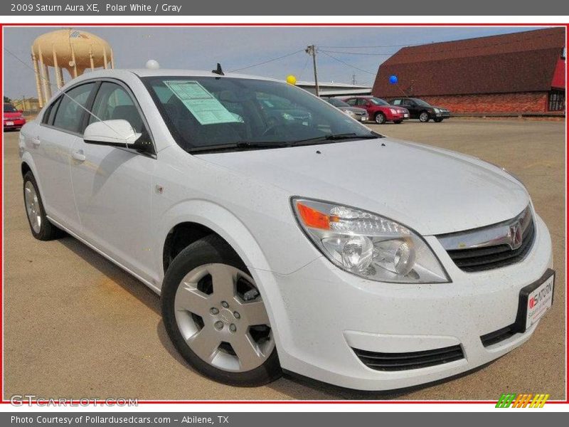 Polar White / Gray 2009 Saturn Aura XE
