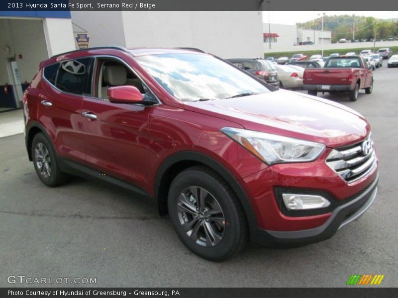 Serrano Red / Beige 2013 Hyundai Santa Fe Sport