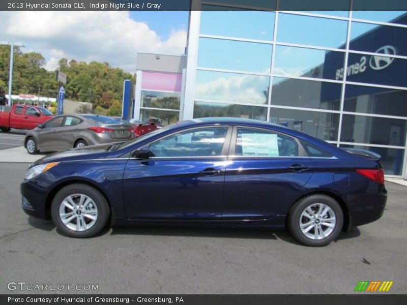 Indigo Night Blue / Gray 2013 Hyundai Sonata GLS