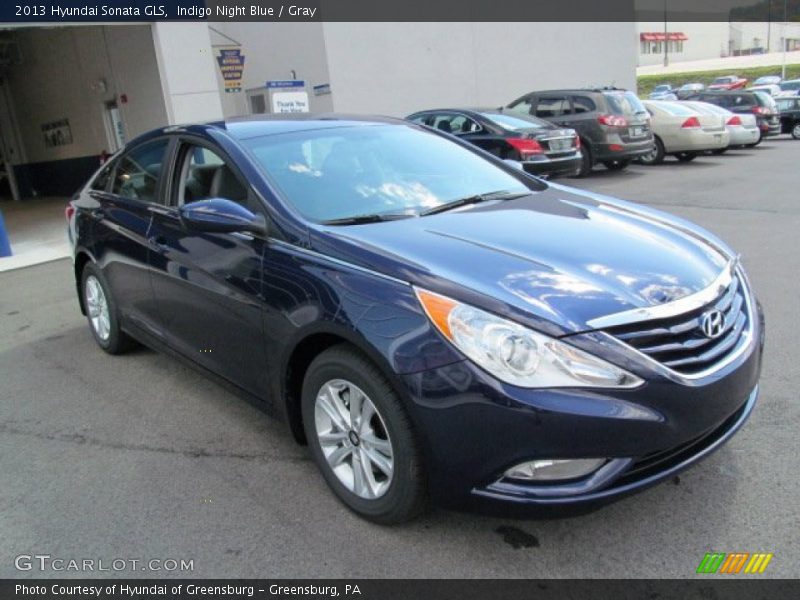 Indigo Night Blue / Gray 2013 Hyundai Sonata GLS