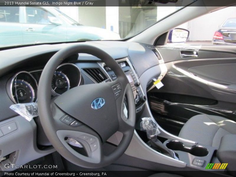 Indigo Night Blue / Gray 2013 Hyundai Sonata GLS