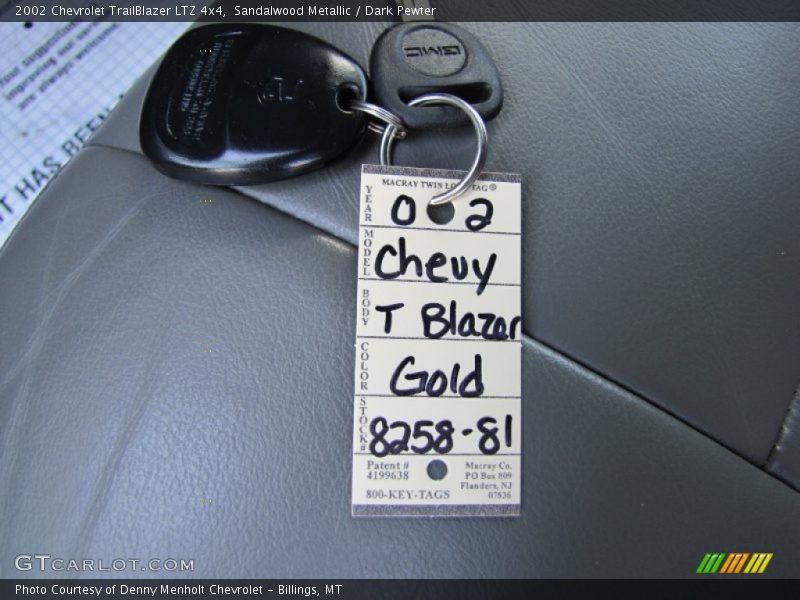 Sandalwood Metallic / Dark Pewter 2002 Chevrolet TrailBlazer LTZ 4x4