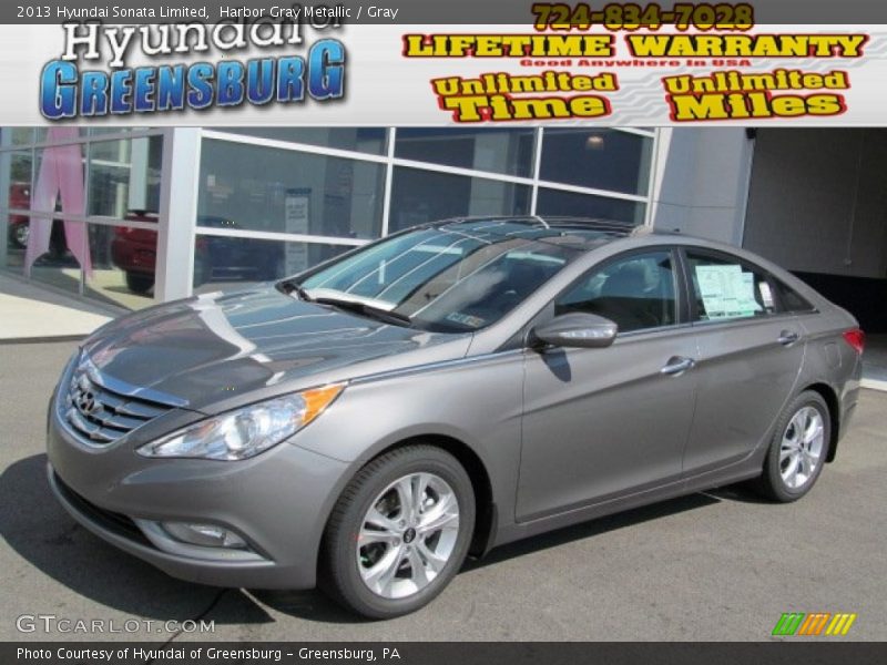 Harbor Gray Metallic / Gray 2013 Hyundai Sonata Limited