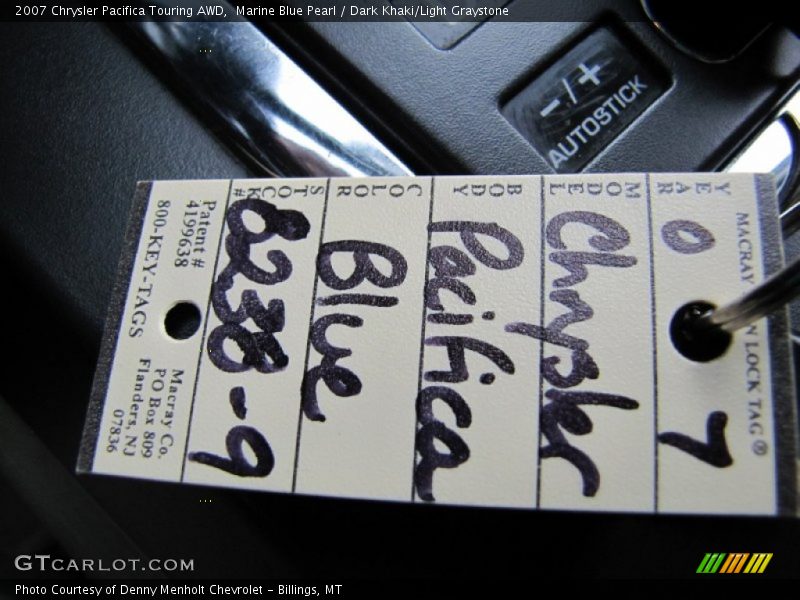 Marine Blue Pearl / Dark Khaki/Light Graystone 2007 Chrysler Pacifica Touring AWD