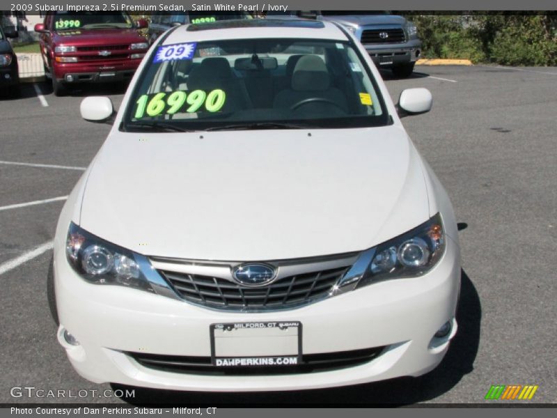 Satin White Pearl / Ivory 2009 Subaru Impreza 2.5i Premium Sedan