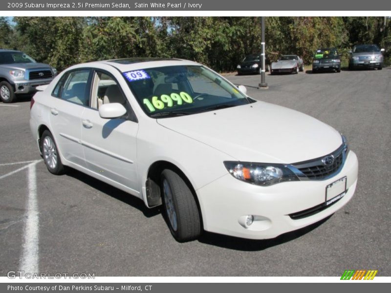 Satin White Pearl / Ivory 2009 Subaru Impreza 2.5i Premium Sedan