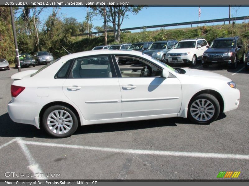 Satin White Pearl / Ivory 2009 Subaru Impreza 2.5i Premium Sedan