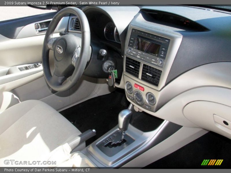 Satin White Pearl / Ivory 2009 Subaru Impreza 2.5i Premium Sedan