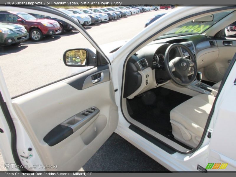 Satin White Pearl / Ivory 2009 Subaru Impreza 2.5i Premium Sedan