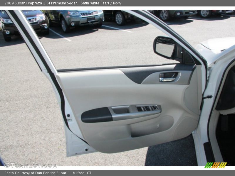 Satin White Pearl / Ivory 2009 Subaru Impreza 2.5i Premium Sedan