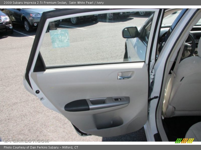 Satin White Pearl / Ivory 2009 Subaru Impreza 2.5i Premium Sedan