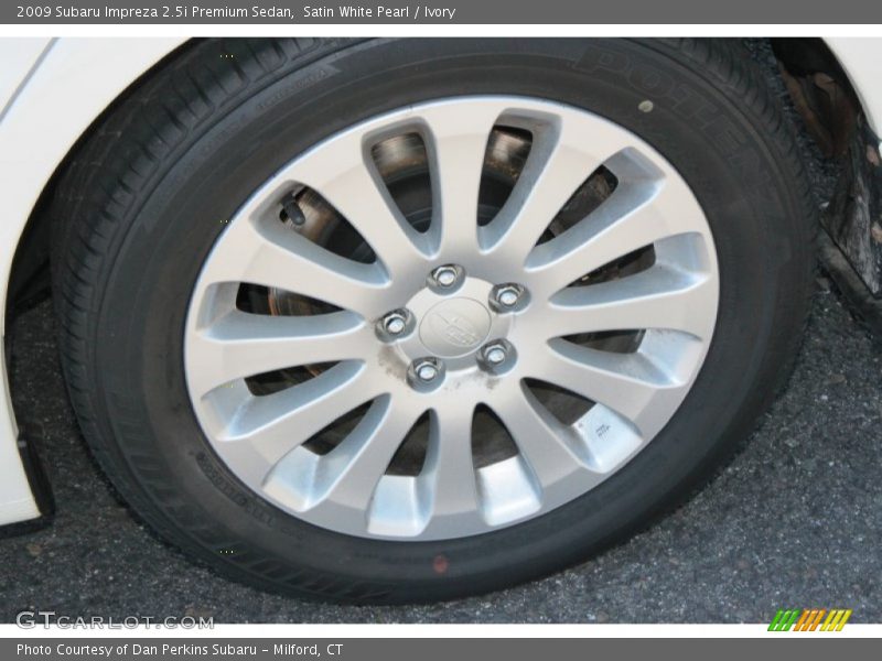 Satin White Pearl / Ivory 2009 Subaru Impreza 2.5i Premium Sedan