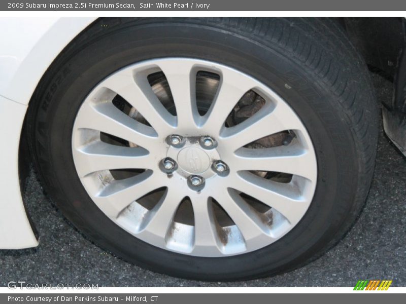 Satin White Pearl / Ivory 2009 Subaru Impreza 2.5i Premium Sedan
