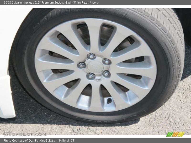 Satin White Pearl / Ivory 2009 Subaru Impreza 2.5i Premium Sedan