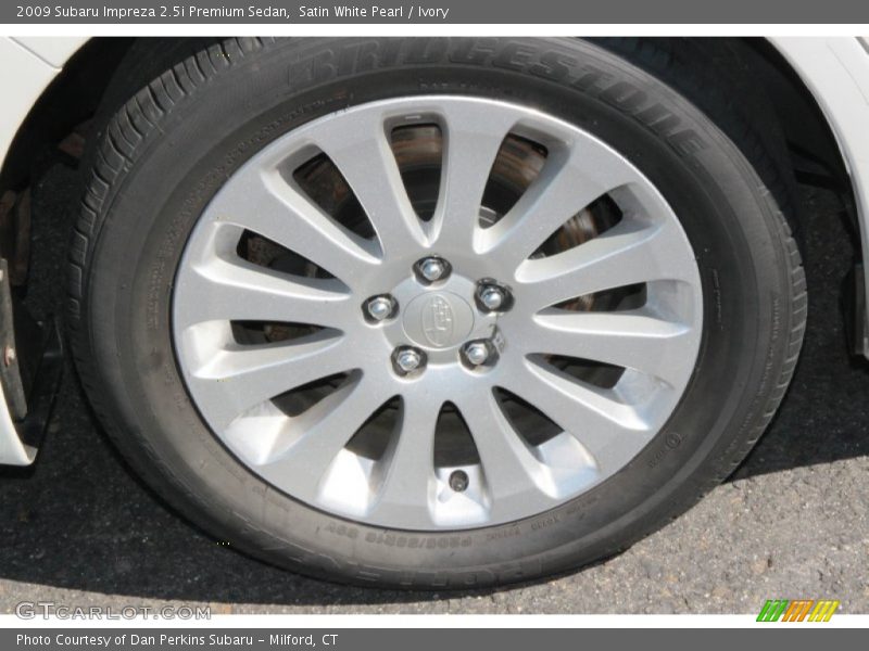 Satin White Pearl / Ivory 2009 Subaru Impreza 2.5i Premium Sedan