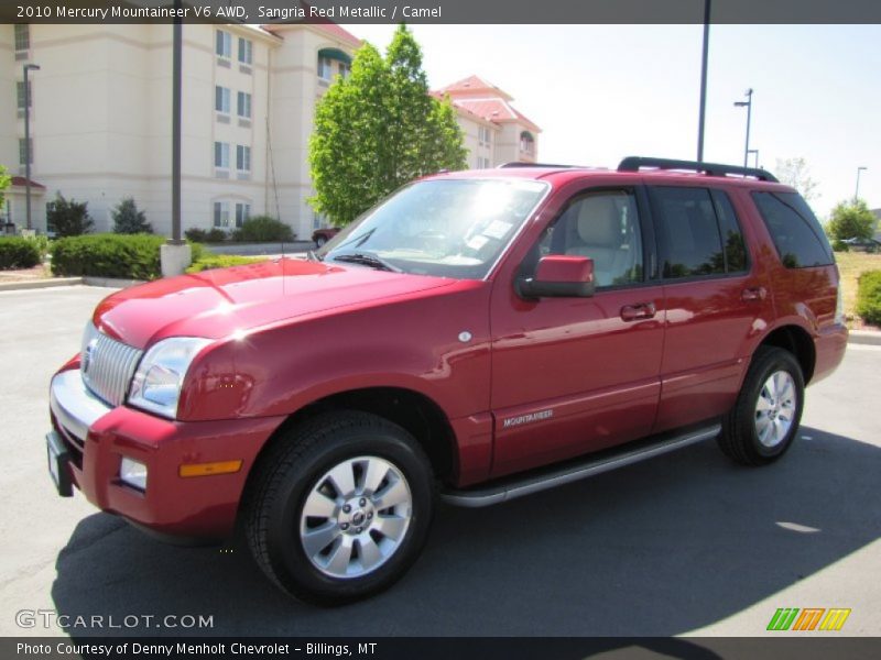 Sangria Red Metallic / Camel 2010 Mercury Mountaineer V6 AWD