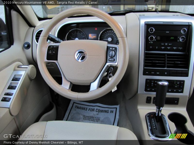 Sangria Red Metallic / Camel 2010 Mercury Mountaineer V6 AWD