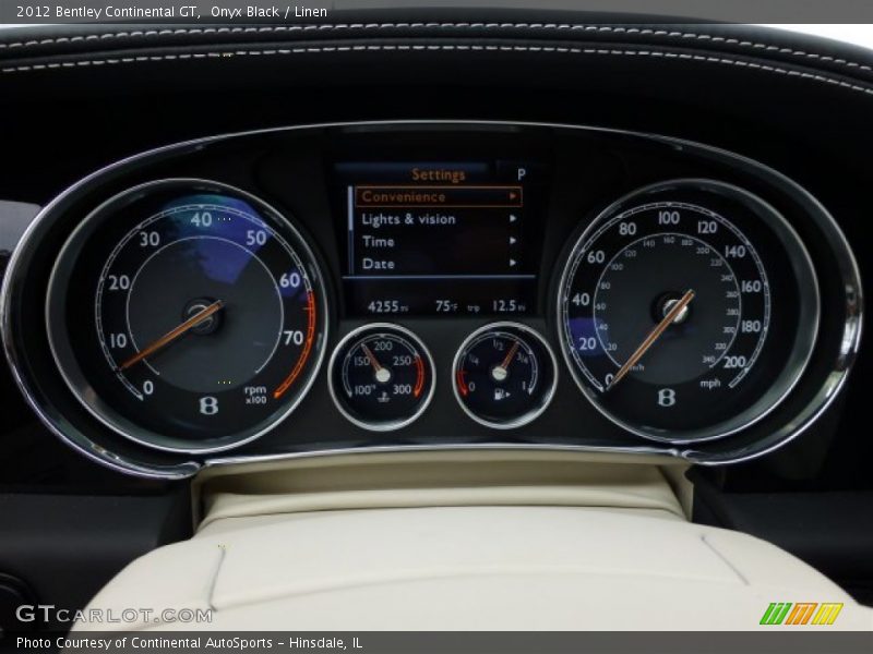  2012 Continental GT   Gauges