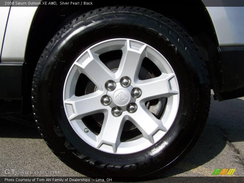 Silver Pearl / Black 2008 Saturn Outlook XE AWD