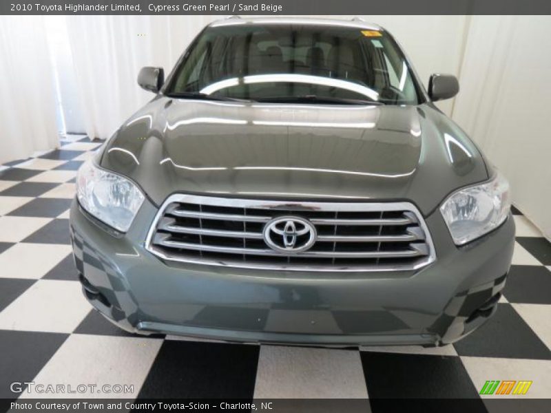 Cypress Green Pearl / Sand Beige 2010 Toyota Highlander Limited