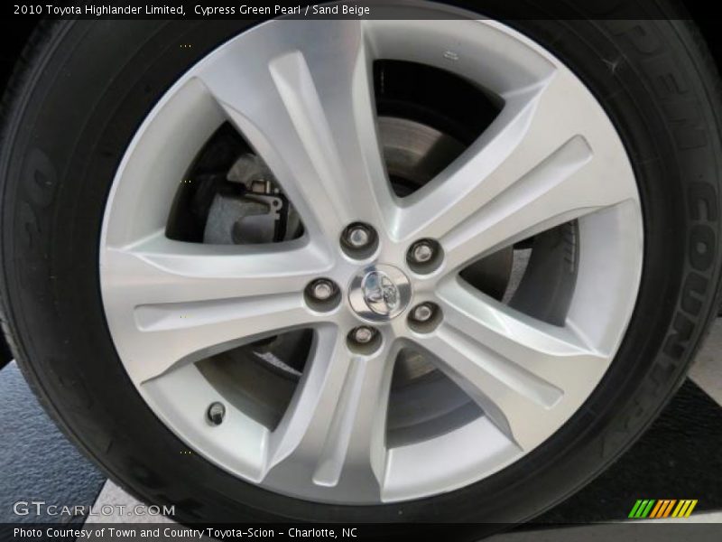 Cypress Green Pearl / Sand Beige 2010 Toyota Highlander Limited