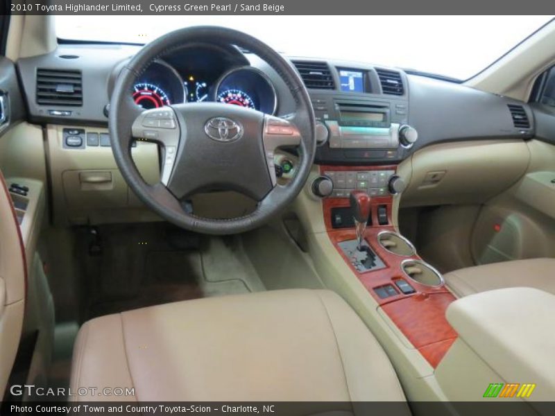 Cypress Green Pearl / Sand Beige 2010 Toyota Highlander Limited