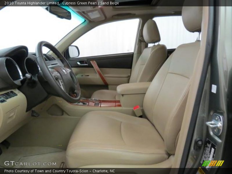 Cypress Green Pearl / Sand Beige 2010 Toyota Highlander Limited
